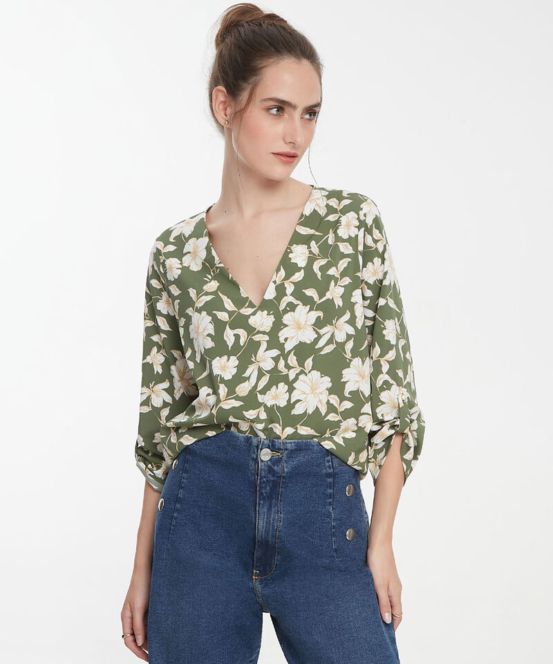 Blusa Manga 3/4 Estampada