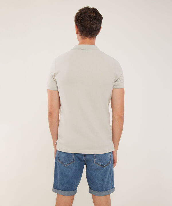 Polo Unicolor Tela Textura, Cuello Y Puños Tejidos