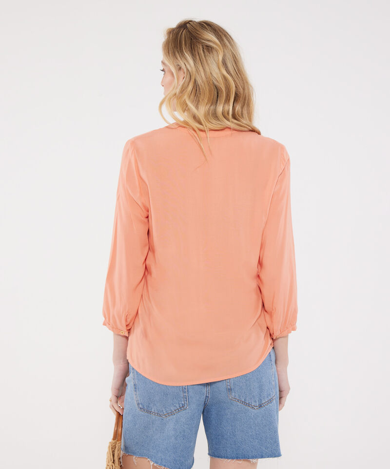 Blusa con Cuello Mao