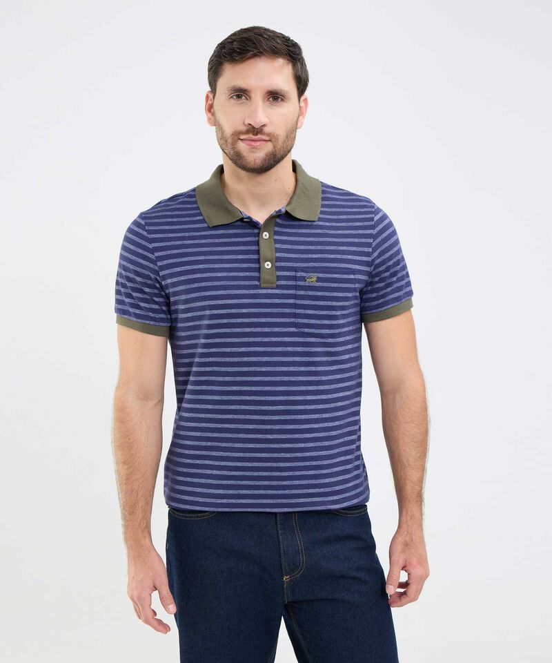 Polo A Rayas Para Hombre