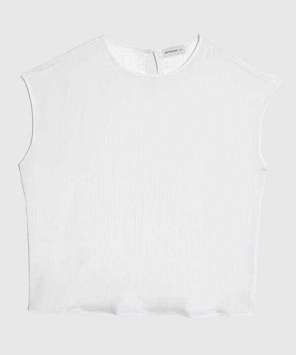 Blusa sin Manga con Textura y Abertura Para Mujer Curvy image number null