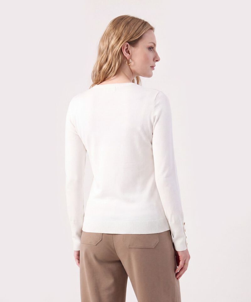Saco Cuello Redondo Con Botones En Pu&ntilde;os