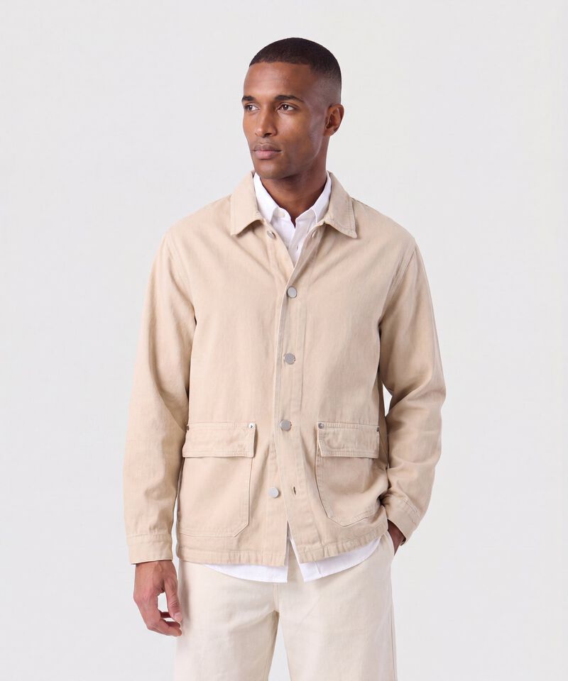 Chaqueta Tipo Overshirt Con Bolsillos Hombre
