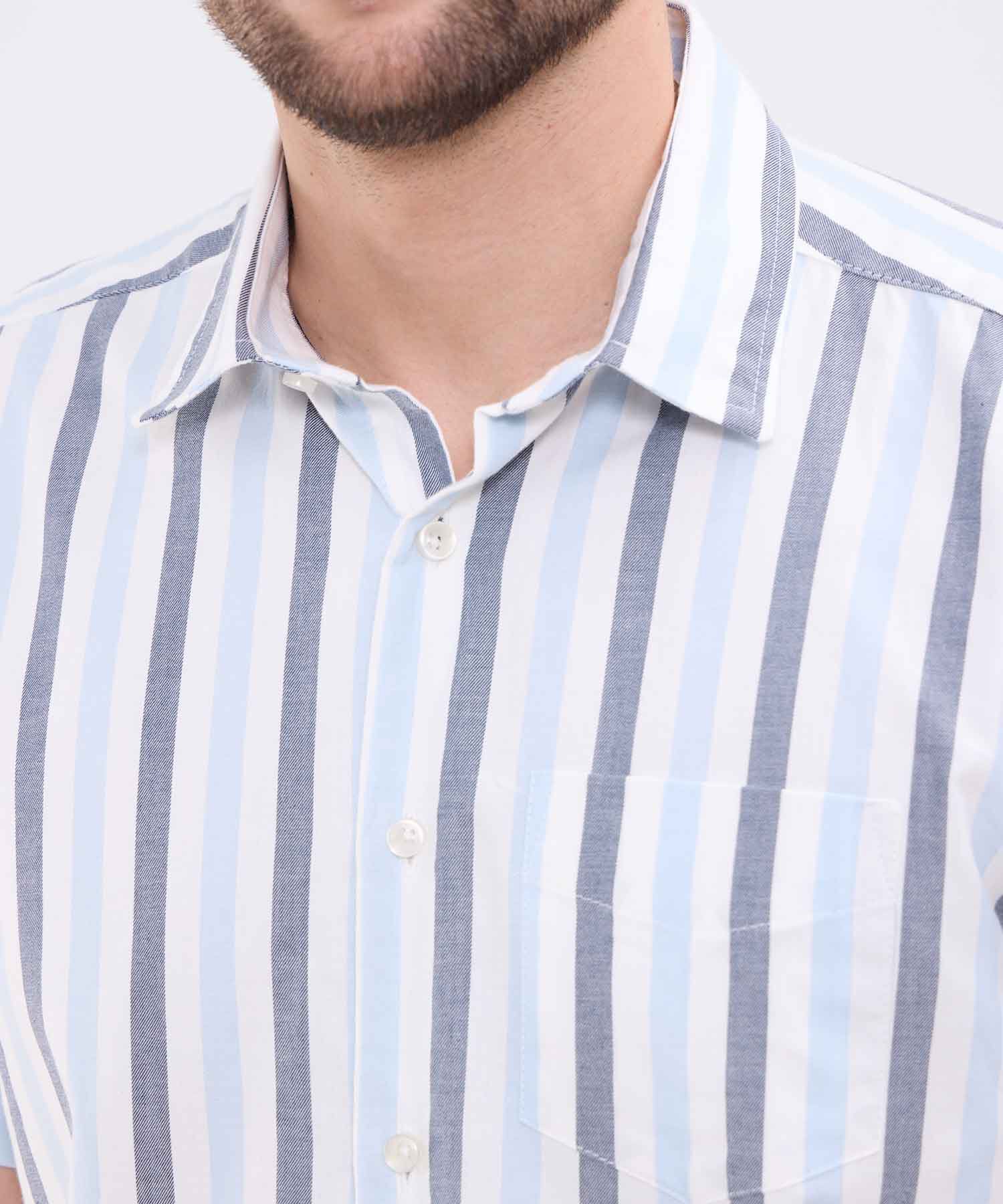 Camisa A Rayas Para Hombre