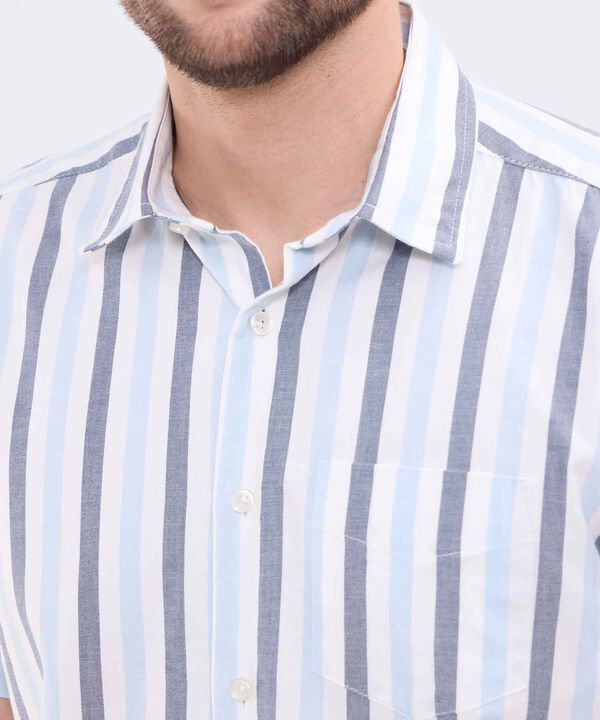 Camisa A Rayas Para Hombre image number null