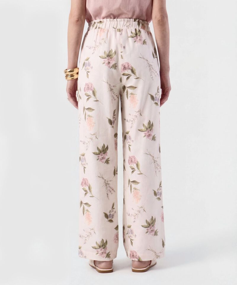 Pantal&oacute;n Wide Leg De Cintura El&aacute;stica Para Mujer