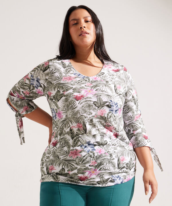 Camiseta con Estampado Tropical image number null
