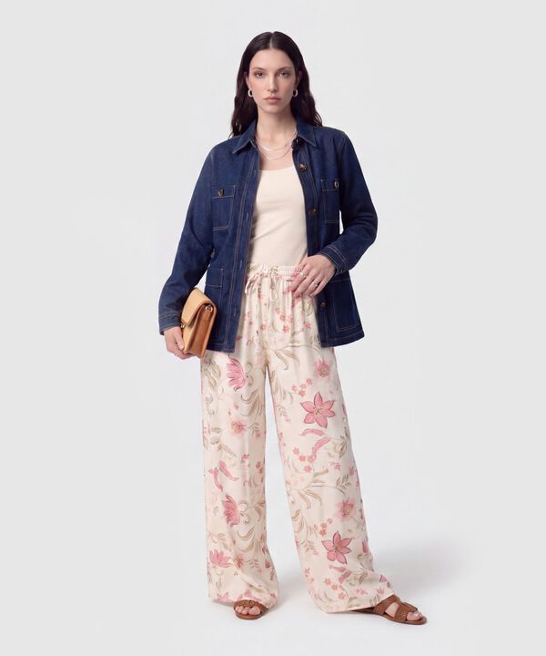 Pantal&oacute;n Fluido Estampado Para Mujer