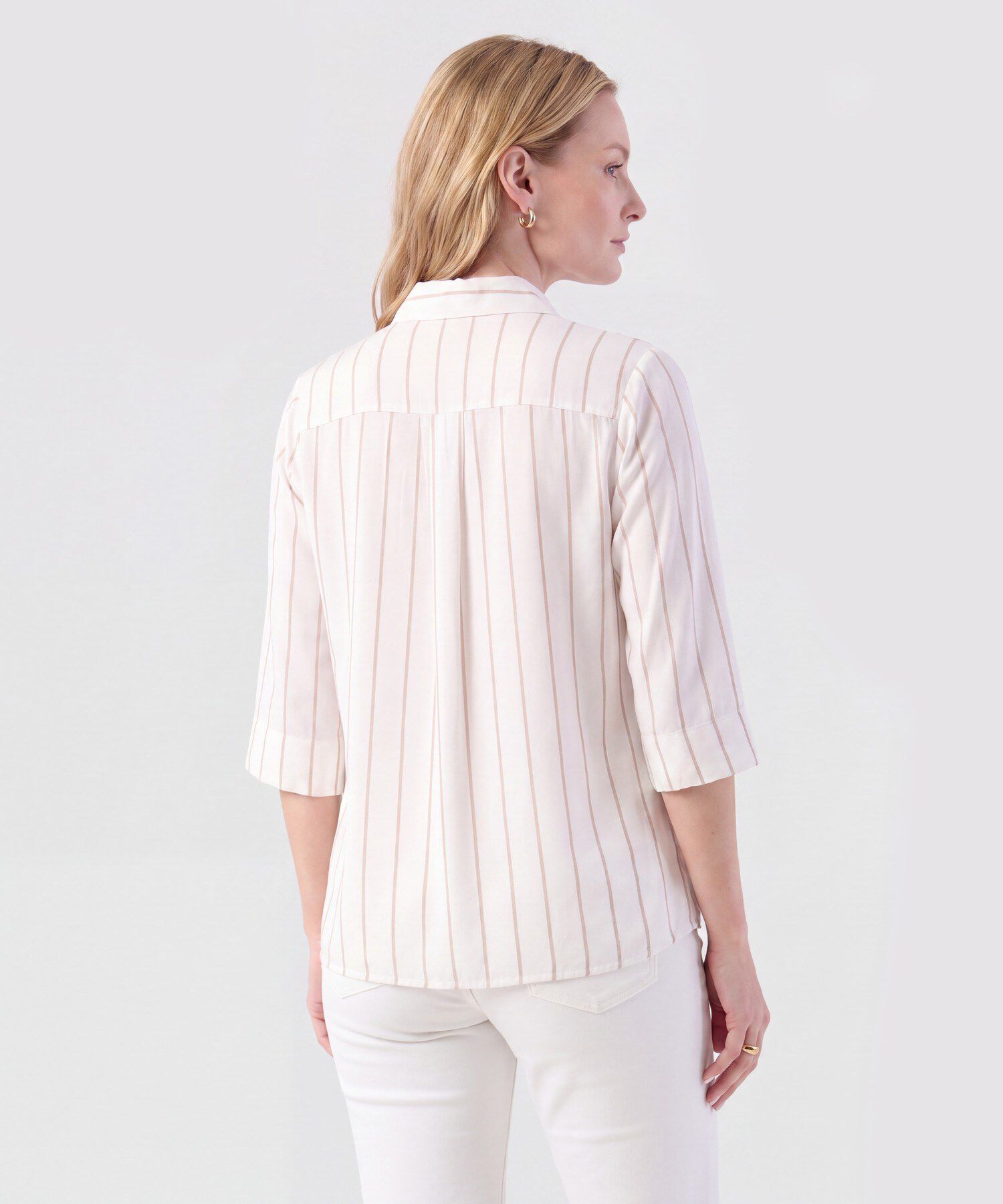 Blusa Mujer Manga Tres Cuartos Pliegue