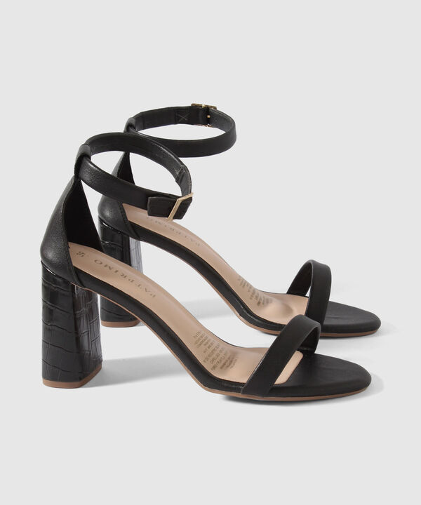 Sandalias Elegantes De Tacón Alto Con Correa Ajustable