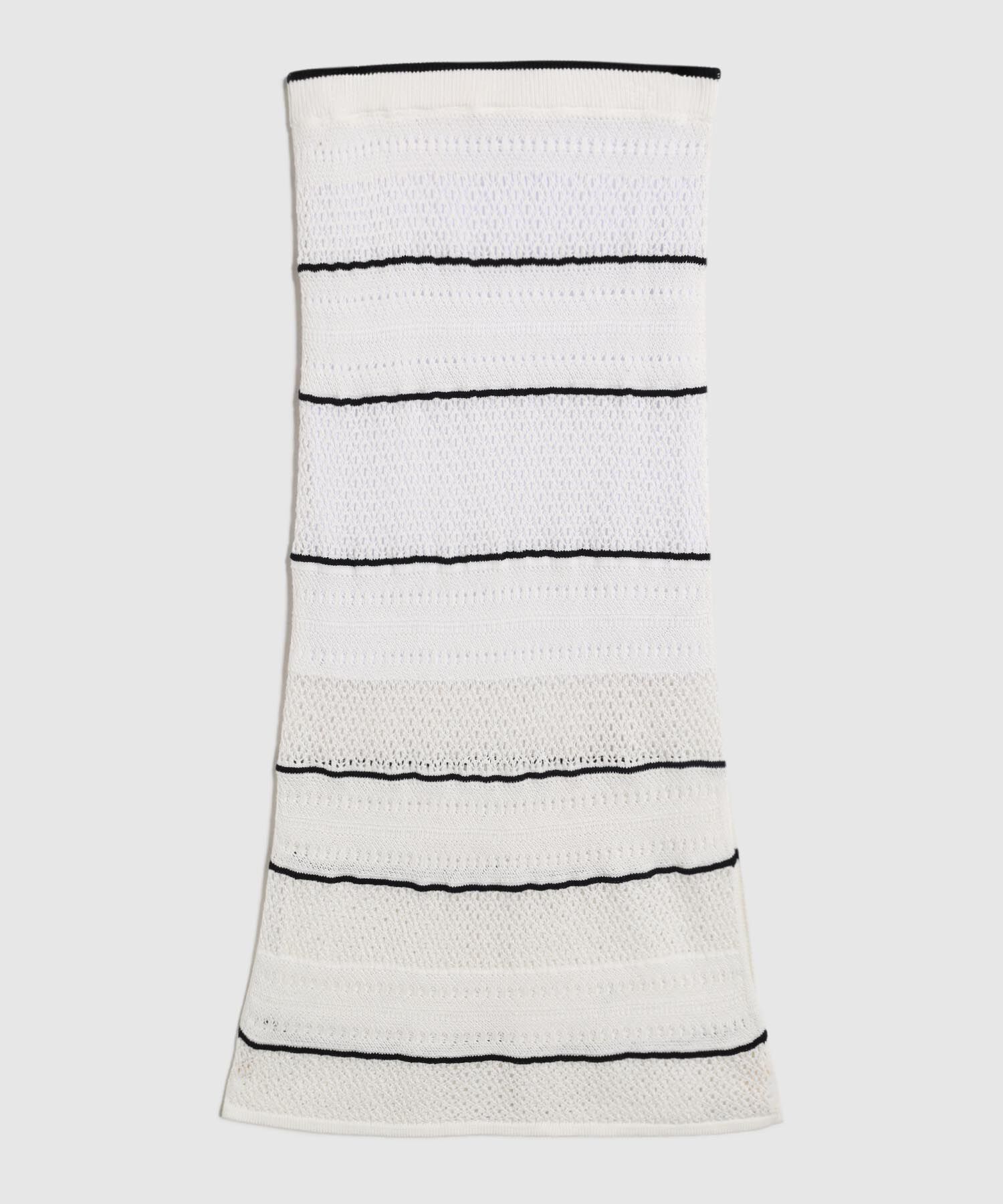 Falda Midi Tejida con Calados para Mujer