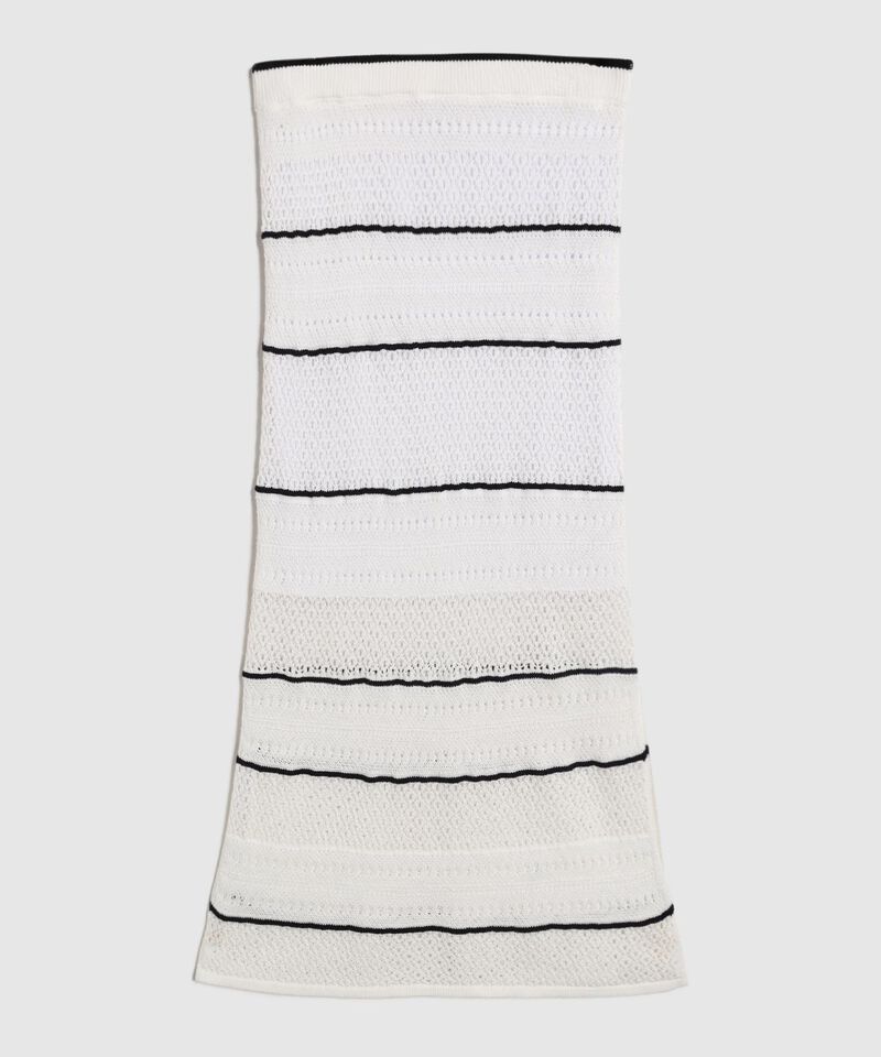 Falda Midi Tejida con Calados para Mujer