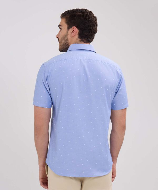Camisa Manga Corta Estampada Con Bolsillo