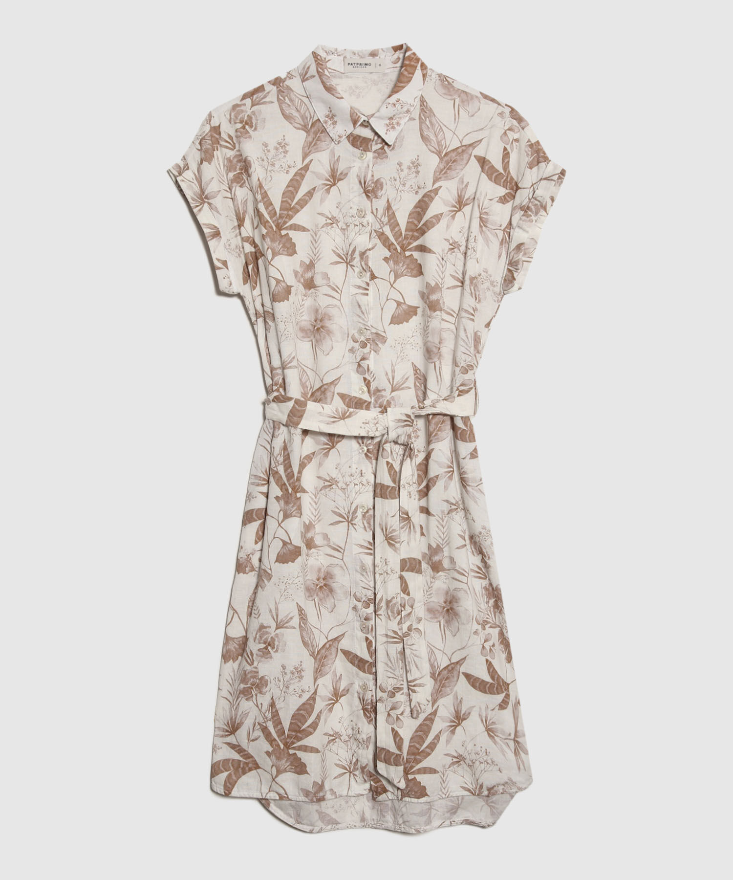 Vestido Camisero en Efecto Lino