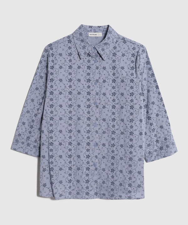 Blusa Estampada de Manga Tres Cuartos image number null