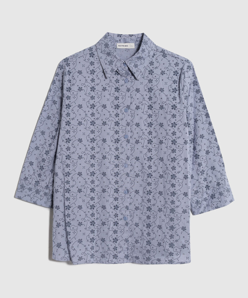 Blusa Estampada de Manga Tres Cuartos