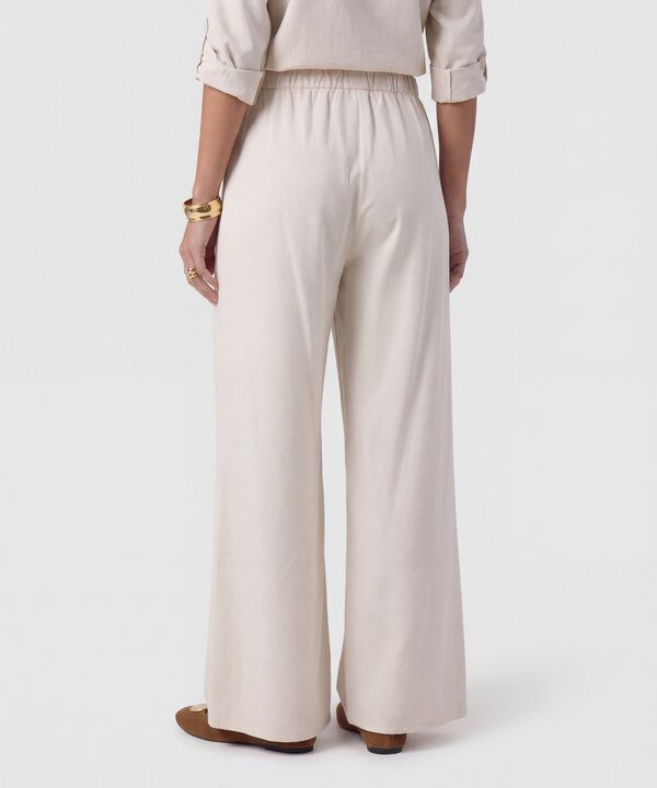 Pantal&oacute;n Fluido Con Cintura El&aacute;stica Para Mujer