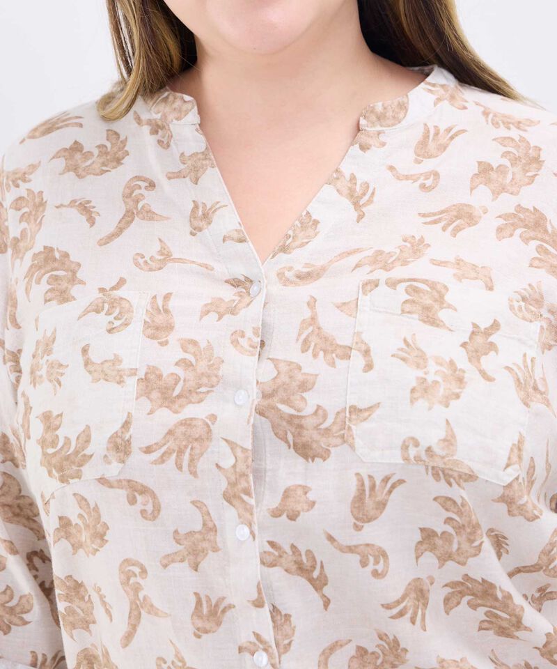 Blusa Estampada Escote en V