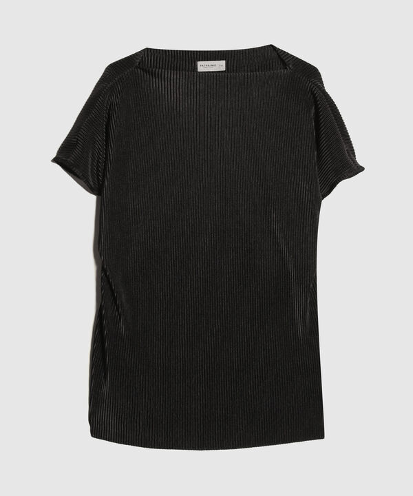 Camiseta Plisada Unicolor
