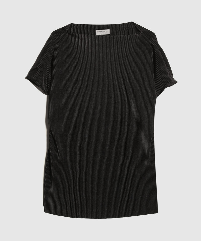 Camiseta Plisada Unicolor