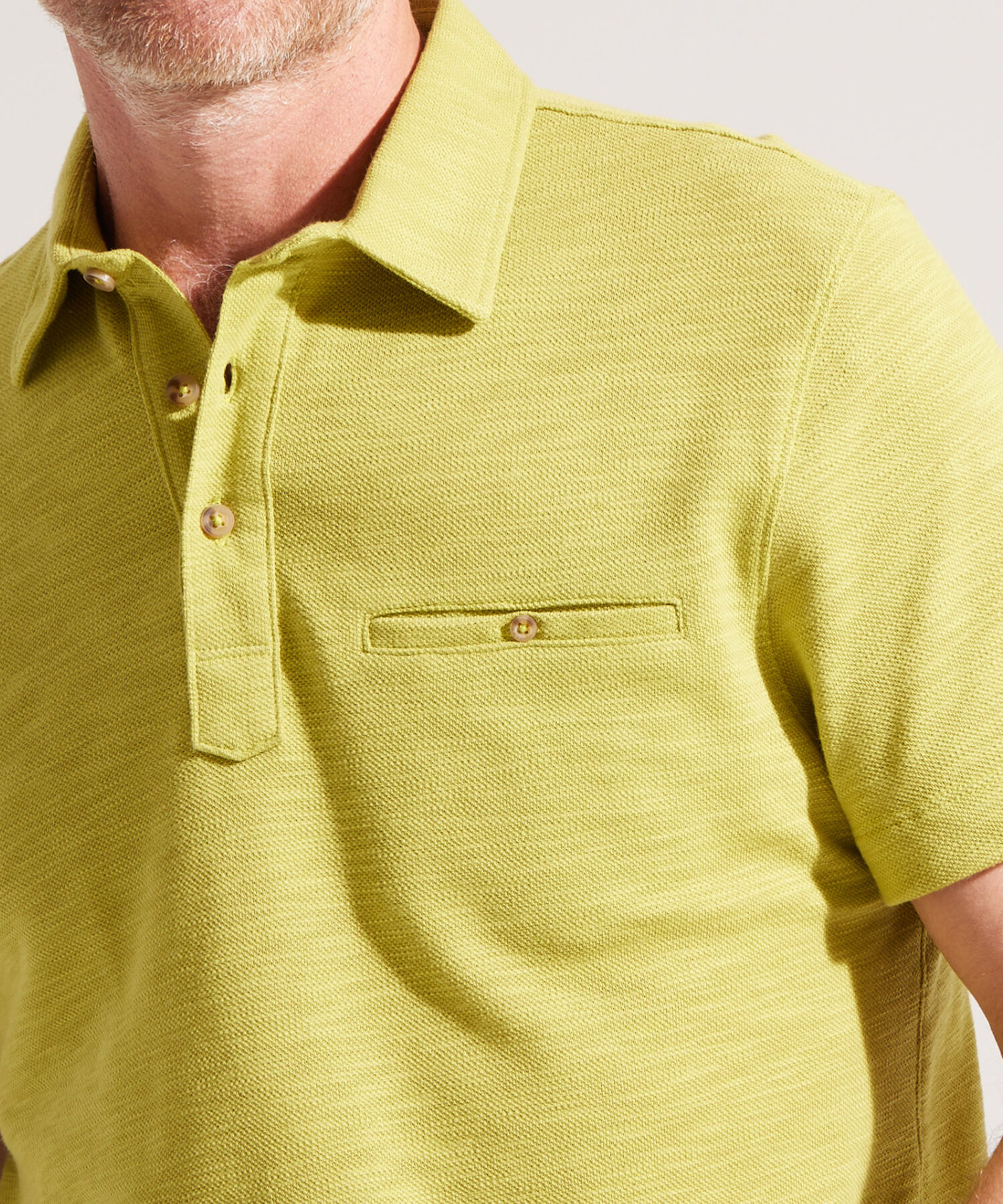 Polo Jaspeada con Bolsillo