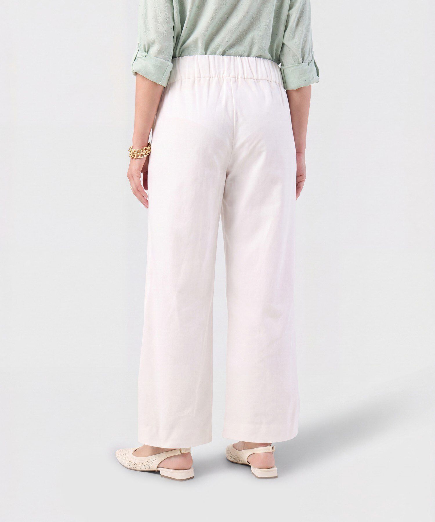 Pantal&oacute;n Bota Ancha Pretina Ancha Mujer