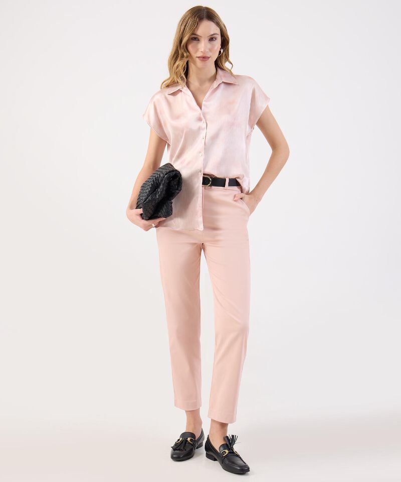 Blusa Satinada Rosa Tie-Dye Elegante