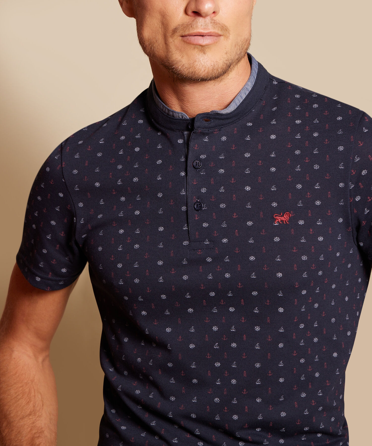 Polo Estampado Cuello Neru