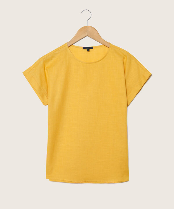 Blusa Manga Corta Corrida Unicolor