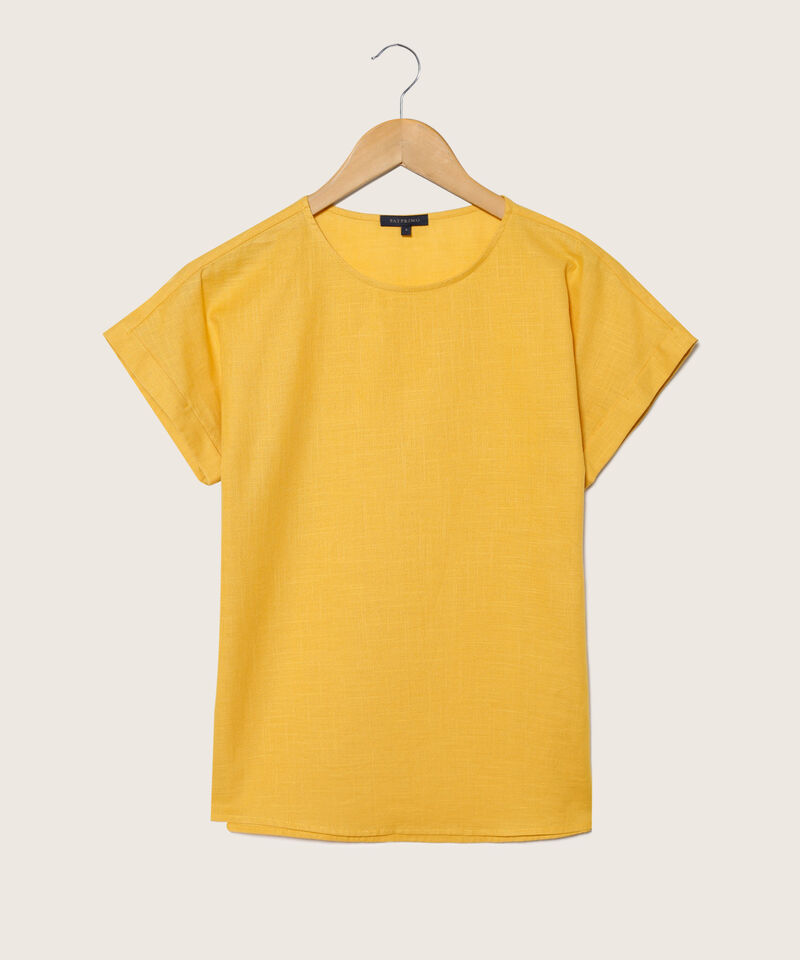Blusa Manga Corta Corrida Unicolor