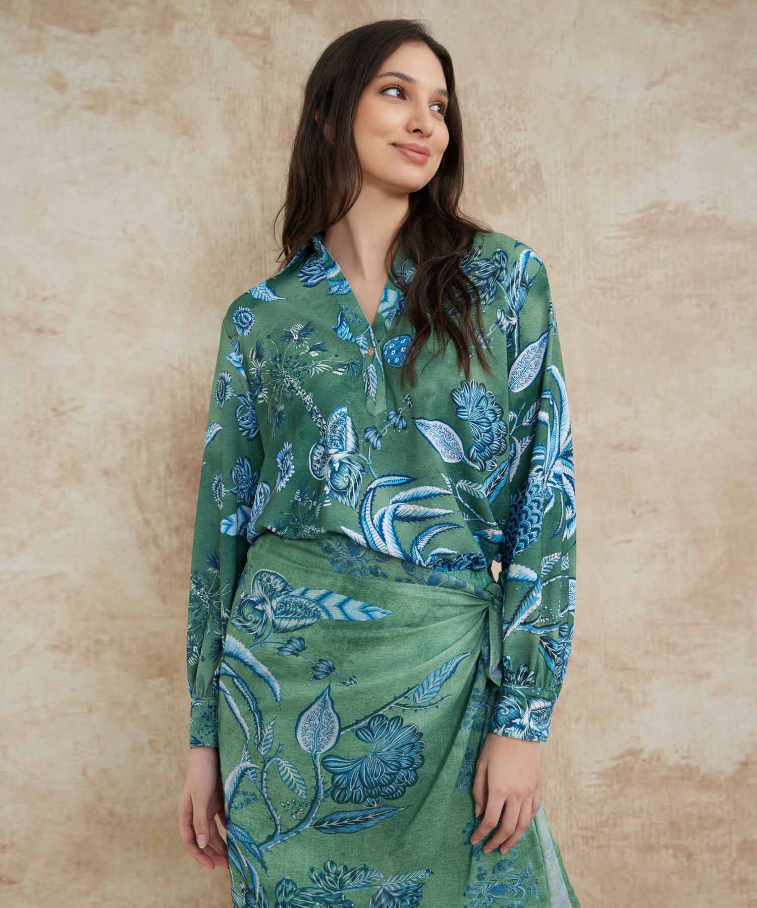 Camisa Manga Larga Estampada