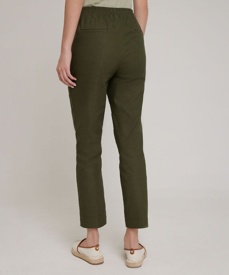 Pantalon Unicolor Clasico Con Bolsillo Diagonal