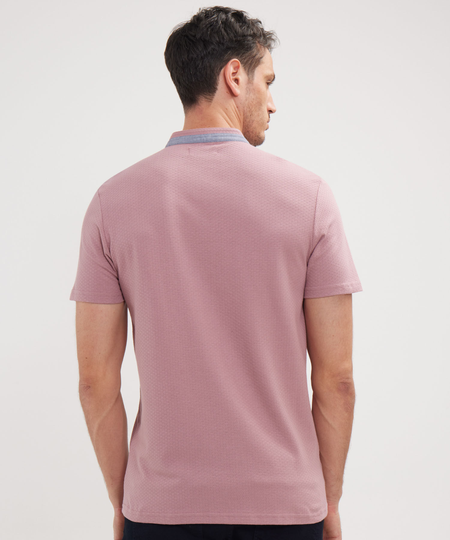 Polo Cuello Mao Unicolor Sin Bolsillo