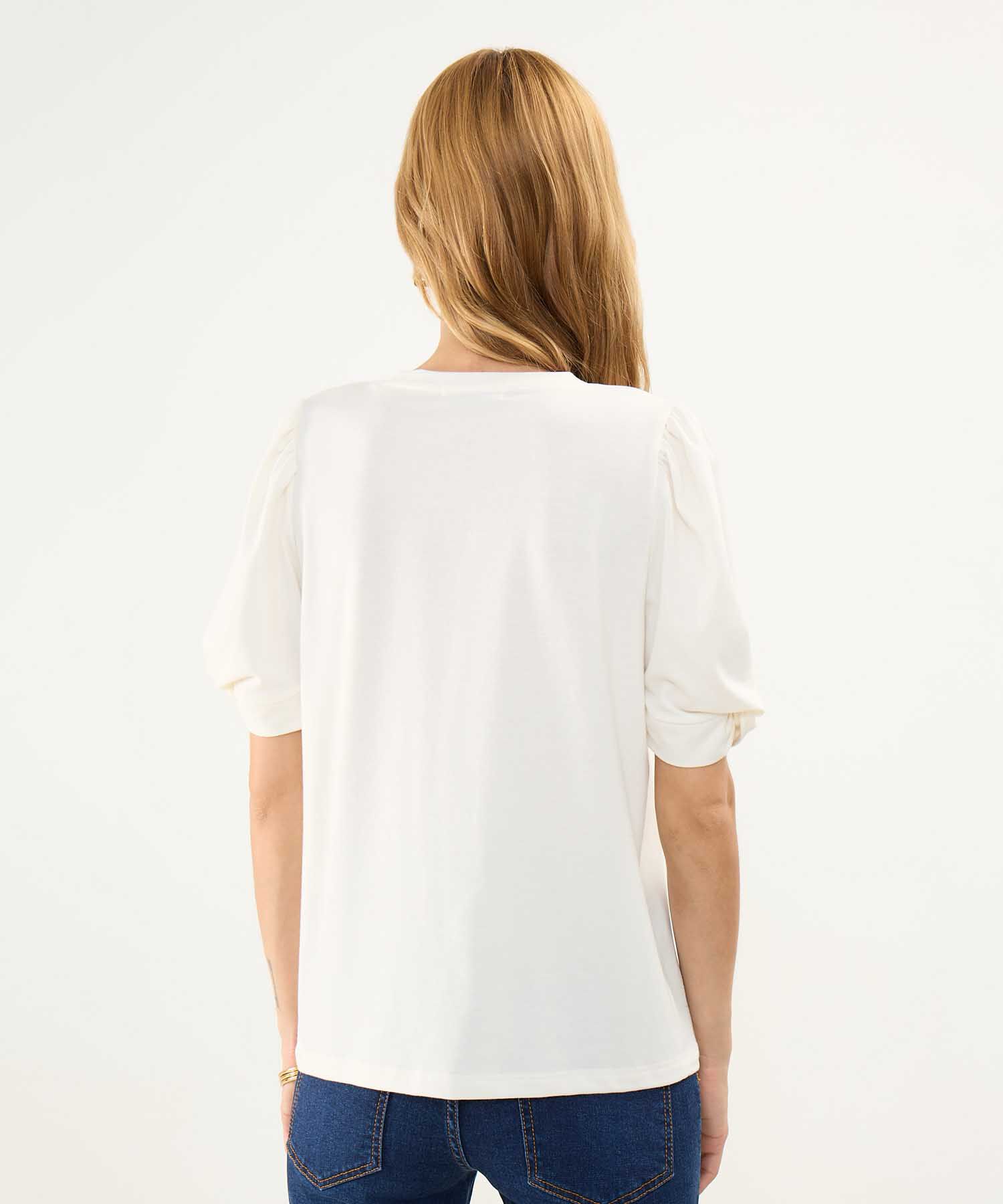 Camiseta Estampada con Ruche