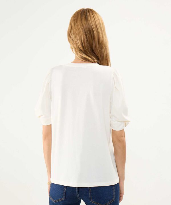 Camiseta Estampada con Ruche