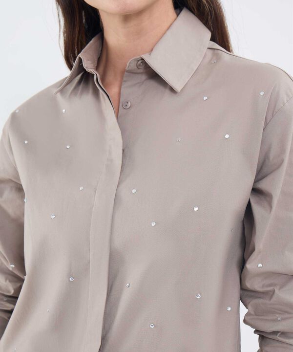 Camisa Manga Larga Con Pedrería image number null