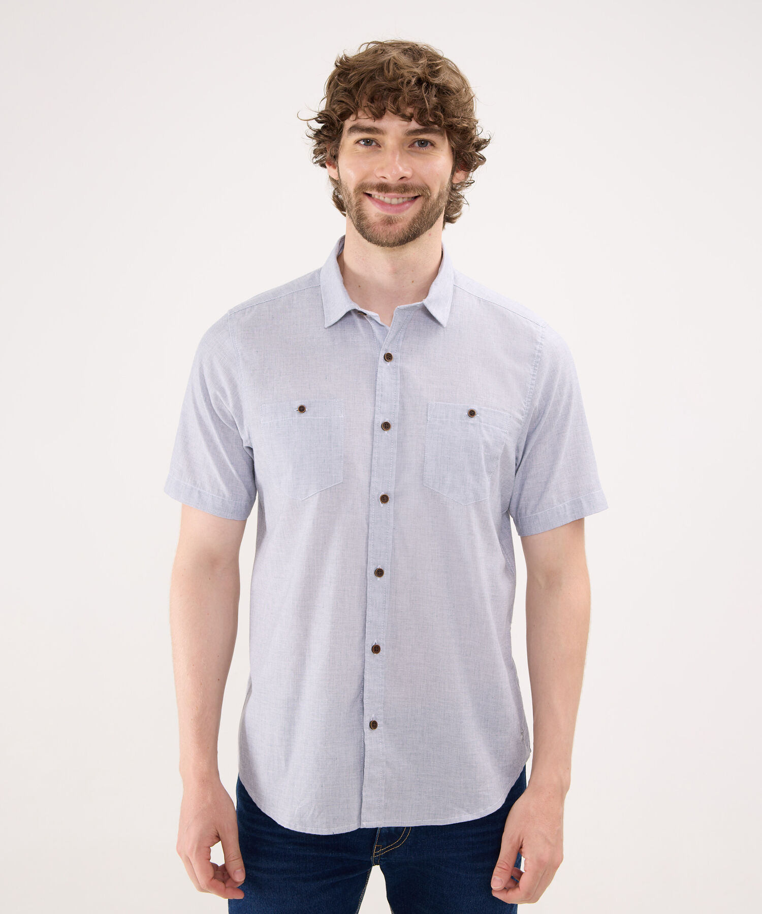 Camisa en Efecto Rústico