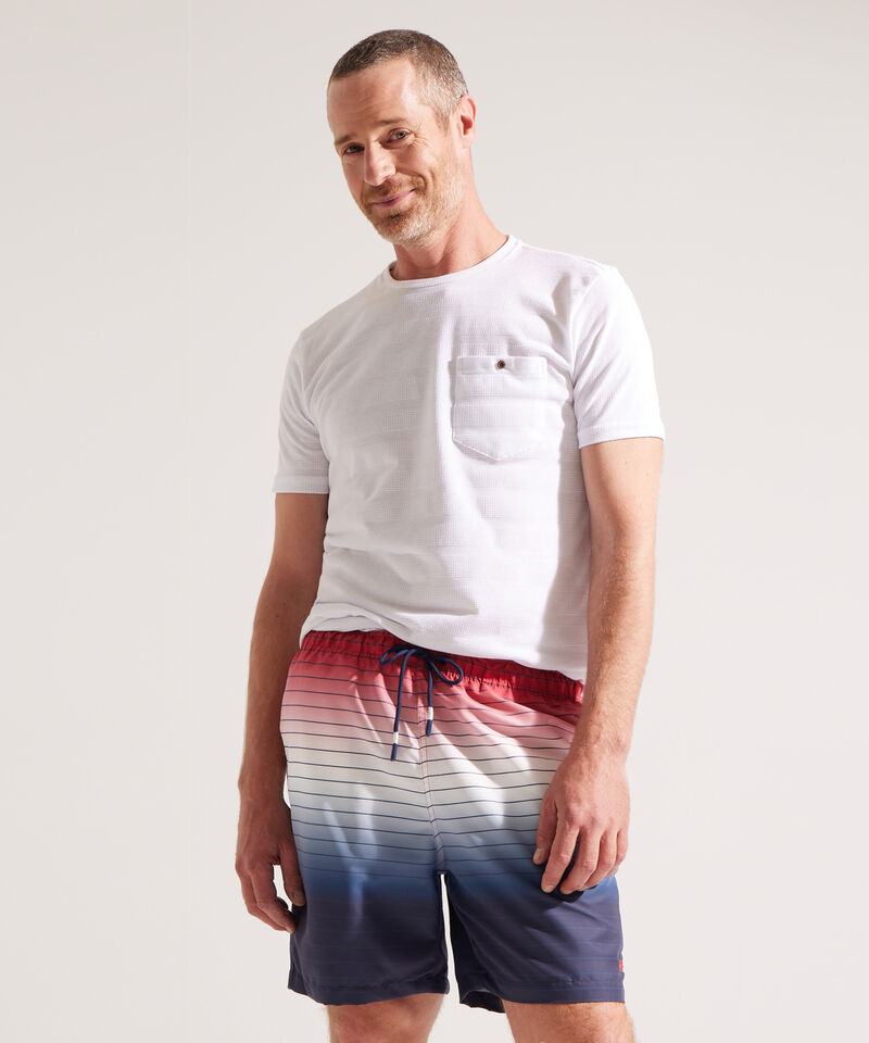 Bermuda con Estampado de Rayas