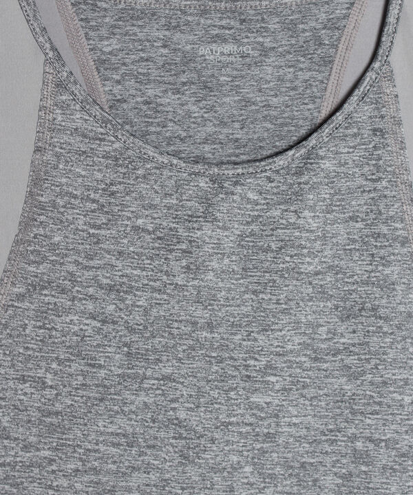 Top Largo Jaspe Con Espalda
