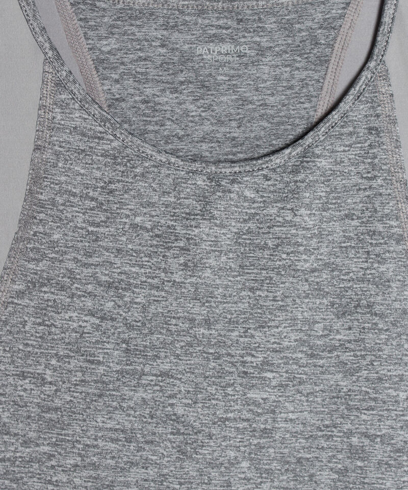 Top Largo Jaspe Con Espalda