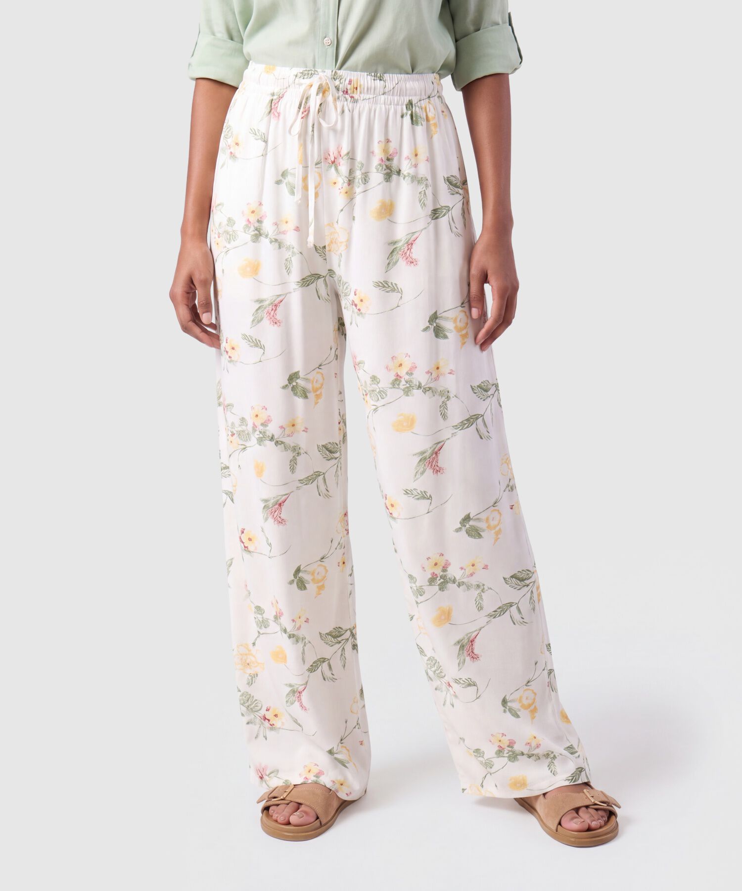 Pantal&oacute;n Bota Ancha Con Cord&oacute;n Para Mujer
