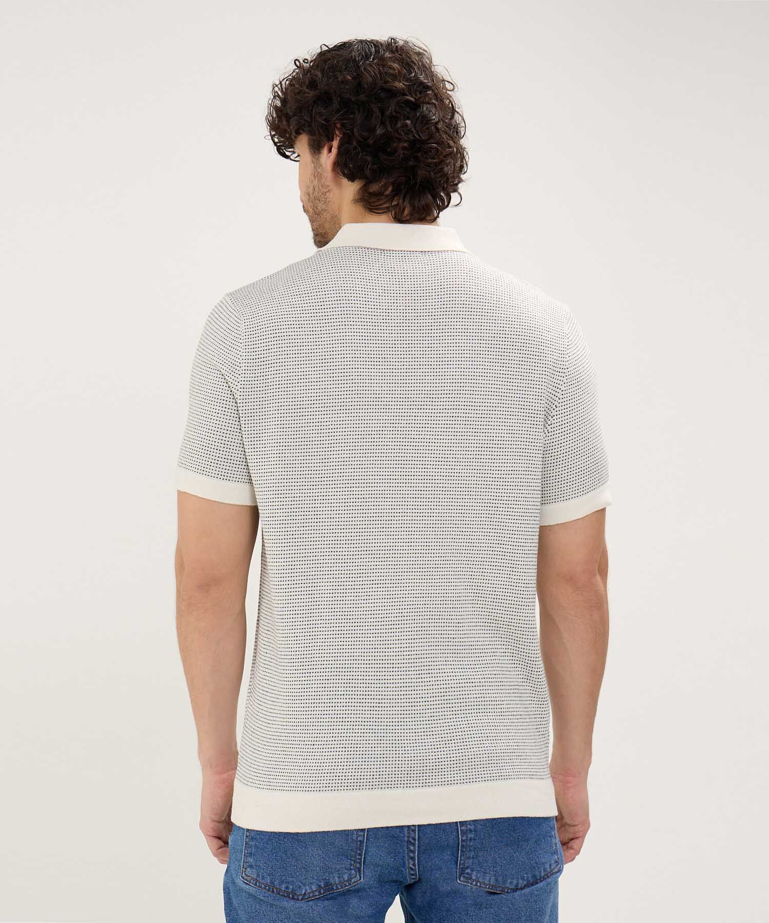 Polo Cuello Tejido Con Cremallera