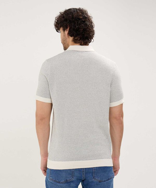 Polo Cuello Tejido Con Cremallera