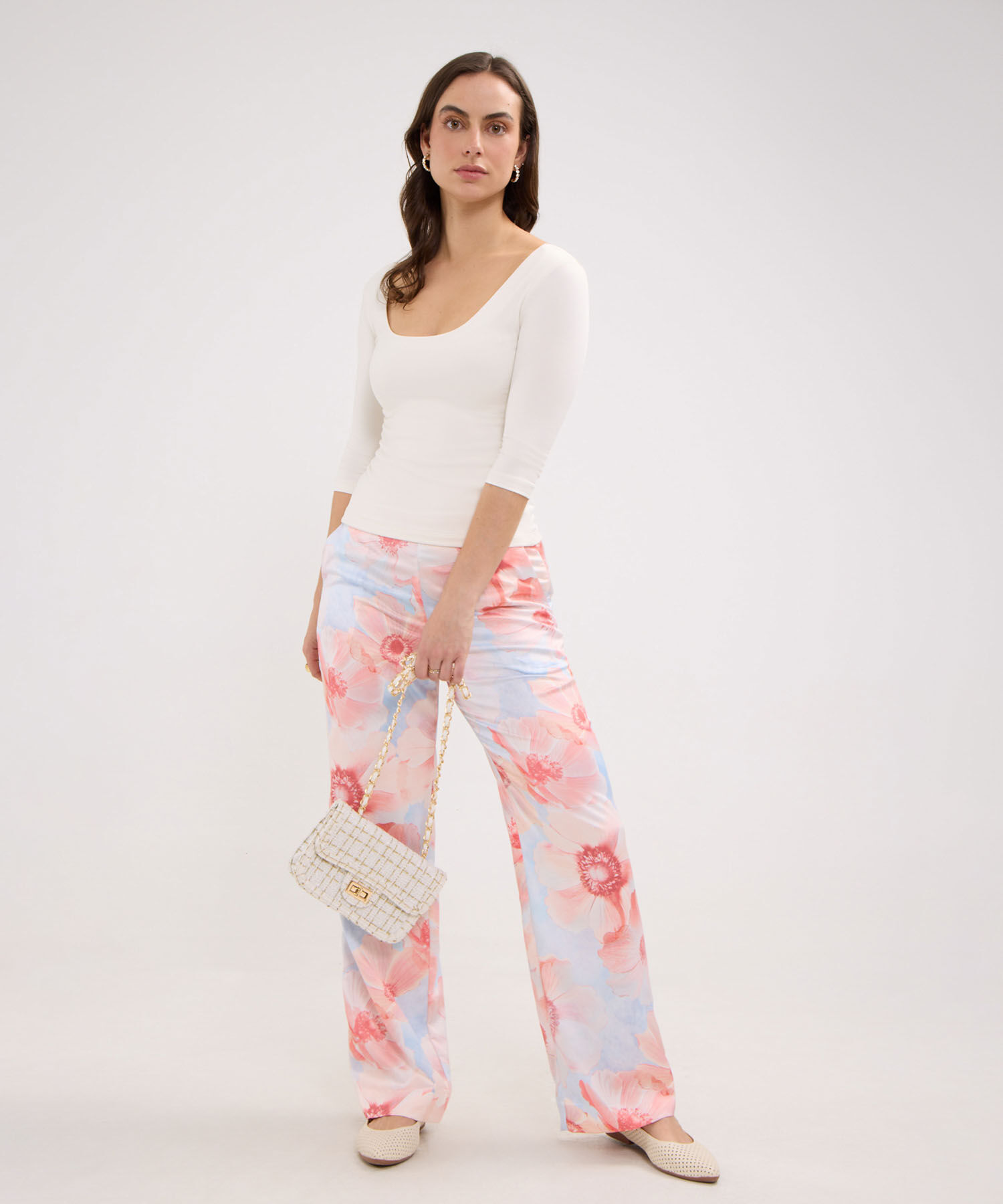 Pantalón Satinado Estampado