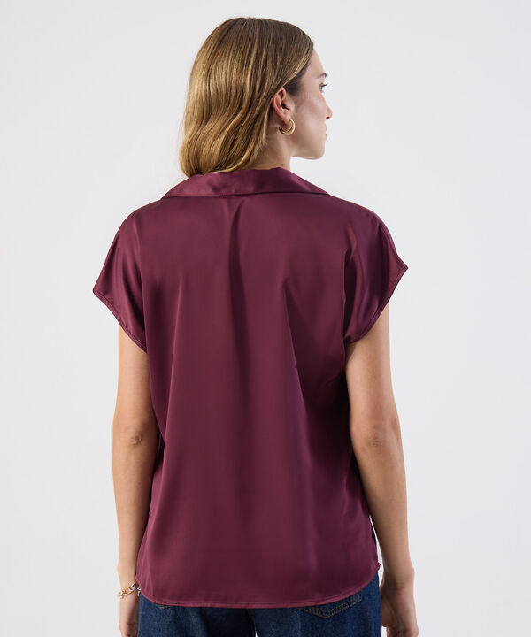 Blusa Casual De Manga Corta Para Mujer