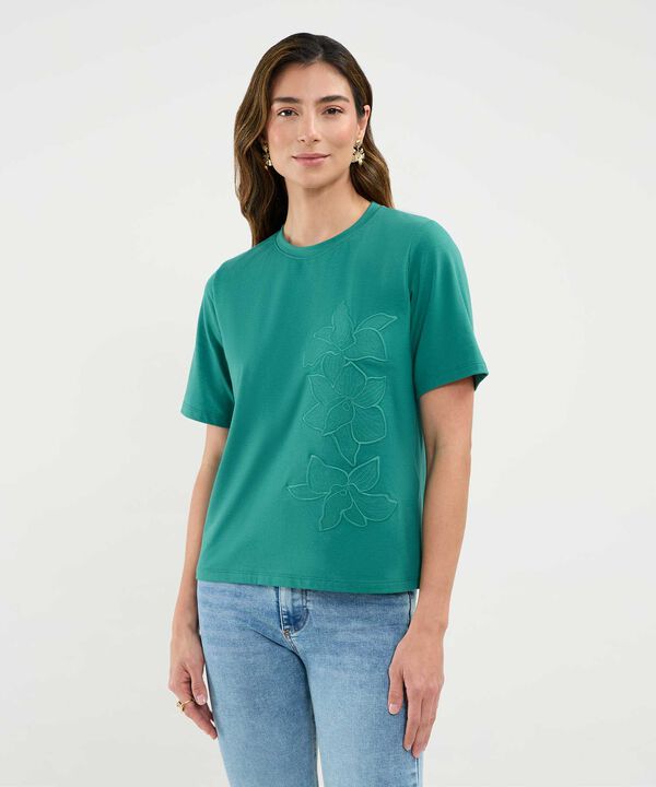 Camiseta Bordado Floral image number null