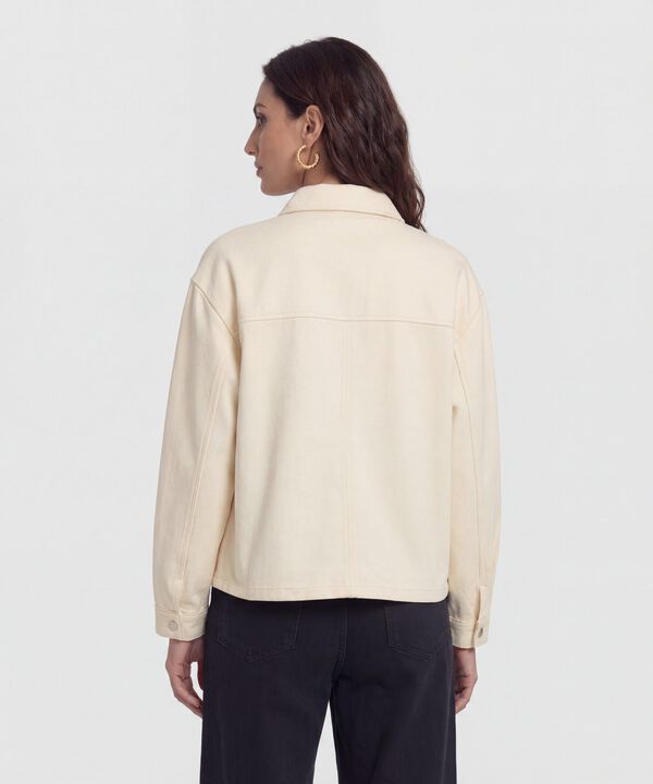 Chaqueta Unicolor Estilo Cargo para Mujer
