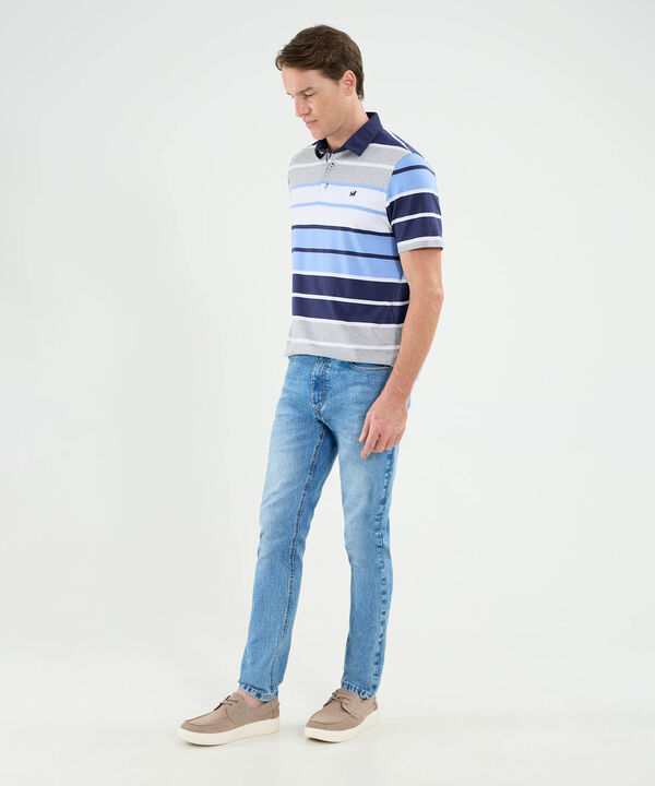 Polo Cuello Máquina Preteñida Sin Bolsillo Para Hombre image number null
