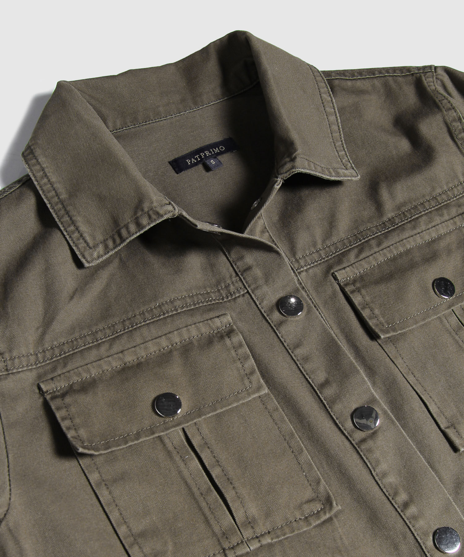 Chaqueta Chaqueta Cuello Camisero Con Bolsillos De Parche
