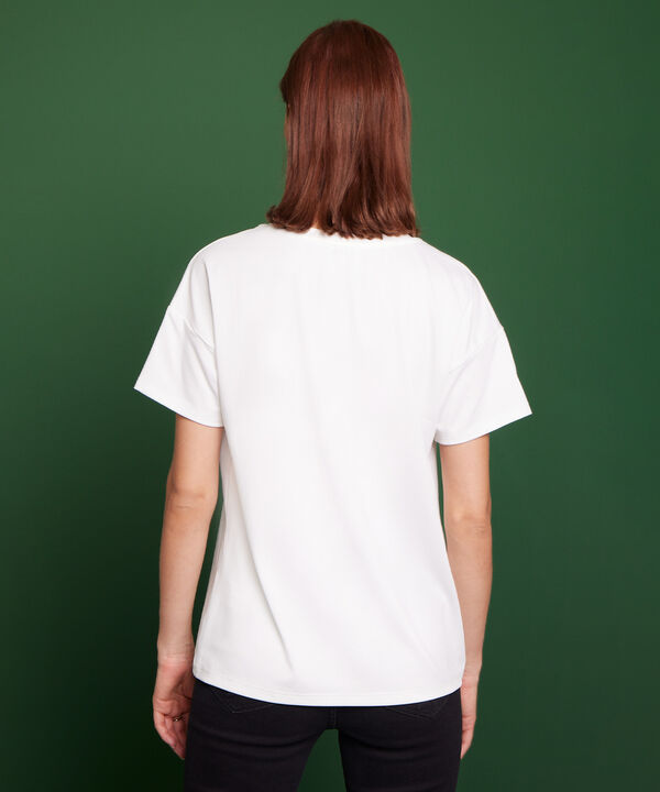 Camiseta Manga Corta Unicolor Con Sublimado Y Screen En Frente